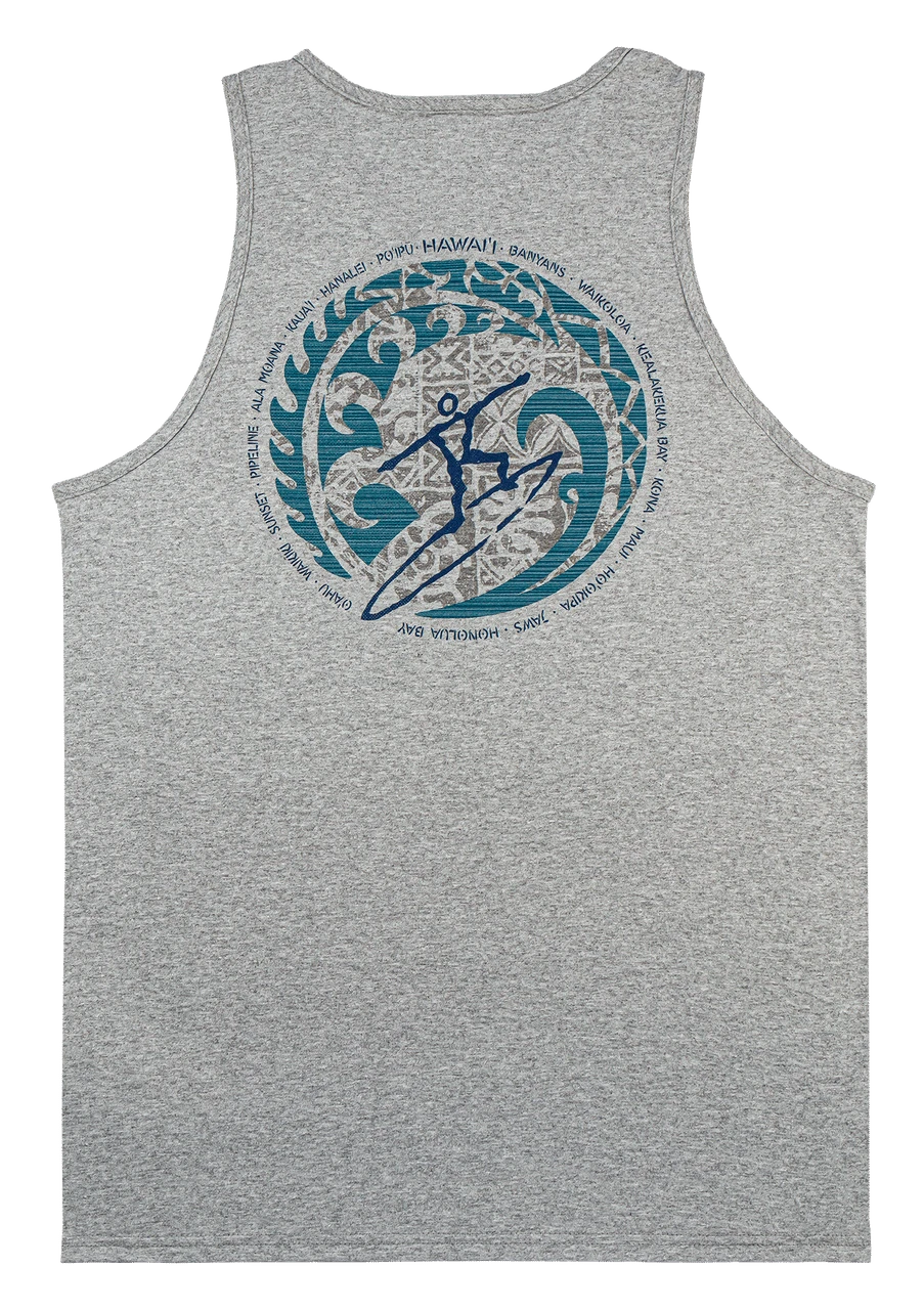 Men's TANK TOP - Petro Wave: Grey Heather 2 Men's TANK TOP - Petro Wave: Grey Heather - Image 2