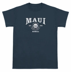 Vintage Dyed Tee - MAUI Collegiate: Dark Blue