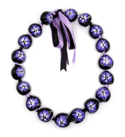 Kukui Nut Choker - Painted: Purple