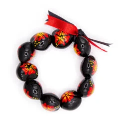 Kukui Nut Bracelet - Painted: Red