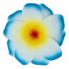 Medium Double Plumeria Clip: Blue