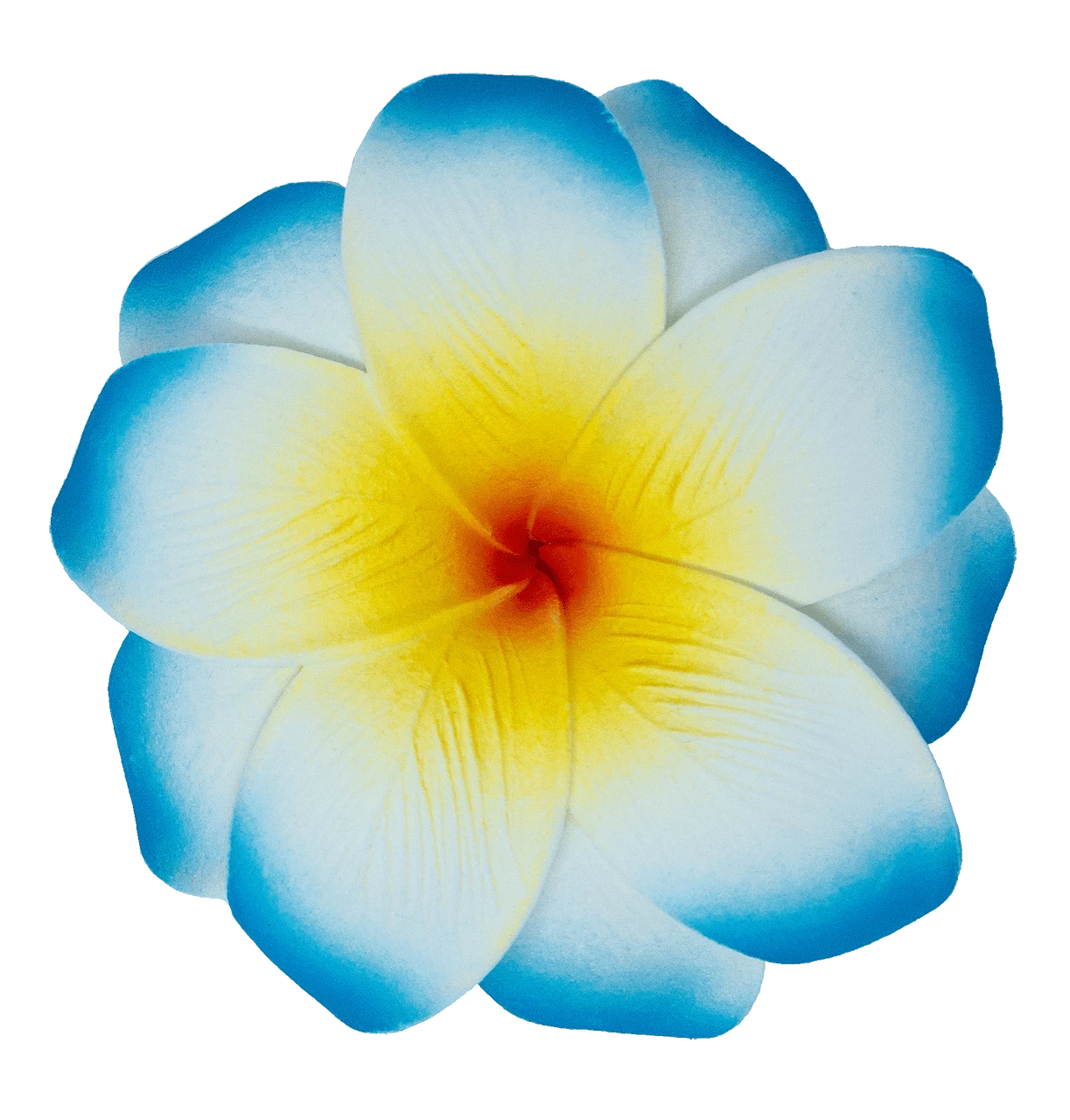 Medium Double Plumeria Clip: Blue 1 Medium Double Plumeria Clip: Blue