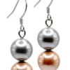 Jewel Of The Sea Mother Of Pearl Earrings: Multi-Colored Dark