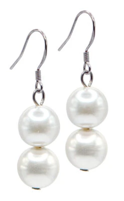 Jewel Of The Sea Mother Of Pearl Earrings: White