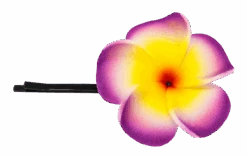 Plumeria Flower Bobby Pins: Purple