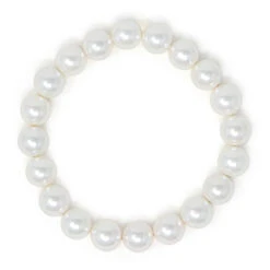 Jewel Of The Sea Mother Of Pearl Bracelet: White -Fashion Clothing Store 19495 WHITE JOTS MOP Bracelet 25828.1705703836