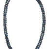 Freshwater Pearl Necklace 64": Black