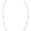 Floating Freshwater Pearl Necklace: White