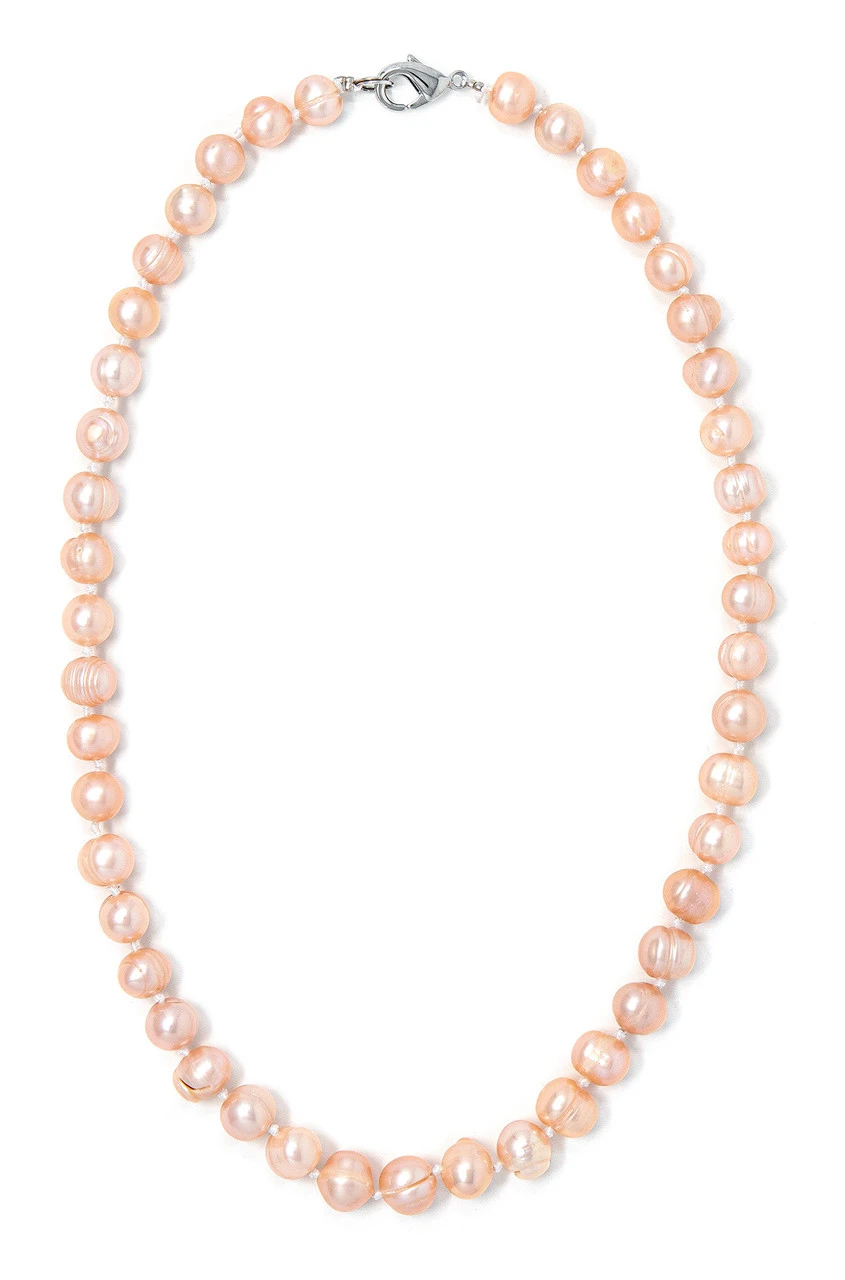 Freshwater Pearl Necklace 18": Coral 1 Freshwater Pearl Necklace 18": Coral
