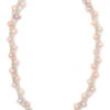 Twisted Torsade Freshwater Pearl Necklace: Coral