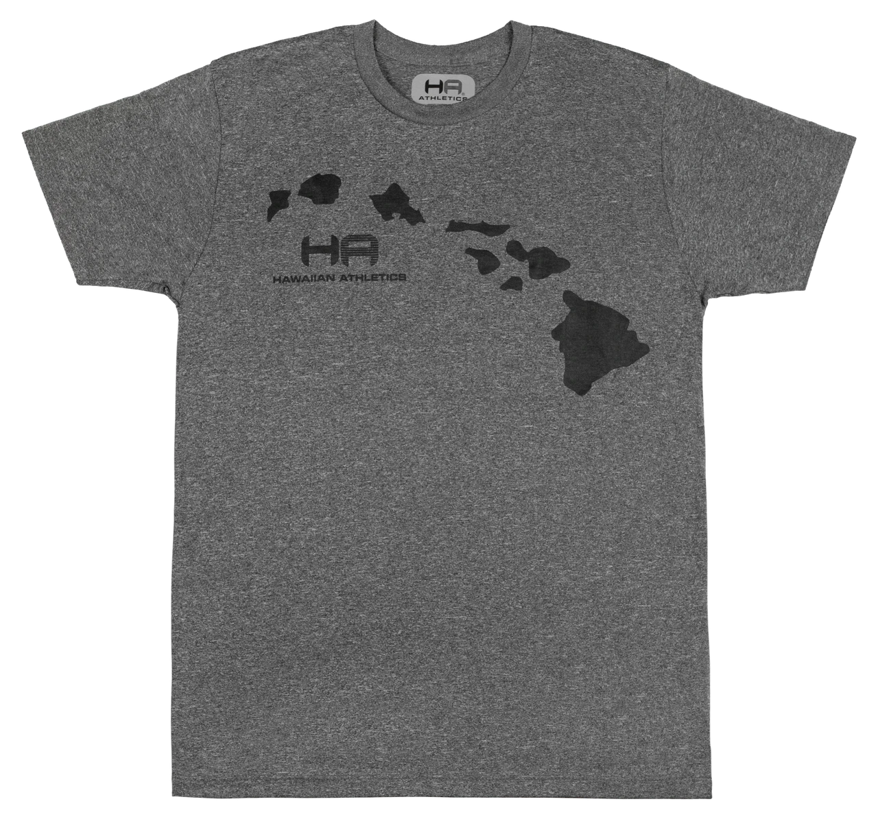 Hawaiian Athletics® Sports Tee - Islands: Charcoal Heather 1 Hawaiian Athletics® Sports Tee - Islands: Charcoal Heather