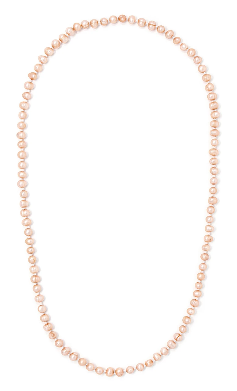 Freshwater Pearl Necklace 32": Coral 1 Freshwater Pearl Necklace 32": Coral
