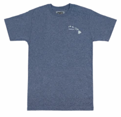 Hawaiian Athletics® Sports Tee - Islands Pocket: Navy Heather