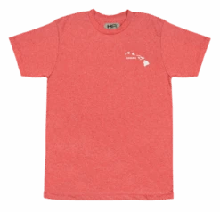 Hawaiian Athletics® Sports Tee - Islands Pocket: Red Heather