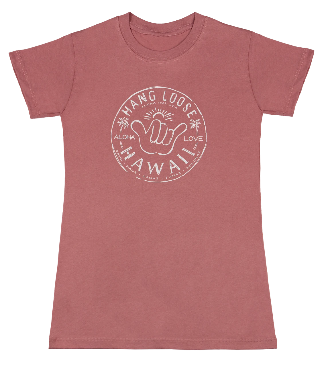 Island Girl® Surf Tee - Hangloose: Rose 1 Island Girl® Surf Tee - Hangloose: Rose