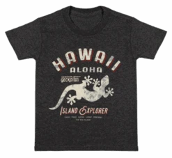 Hawaiian Performance Surfwear® Child's Tee - Island Explorer: Charcoal Heather