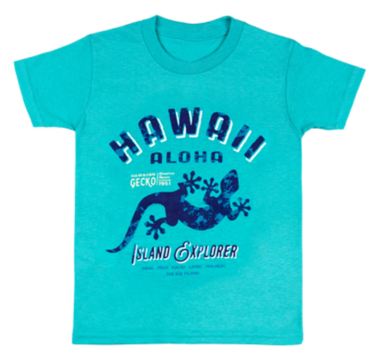 Hawaiian Performance Surfwear® Child's Tee - Island Explorer: Ocean Blue 1 Hawaiian Performance Surfwear® Child's Tee - Island Explorer: Ocean Blue
