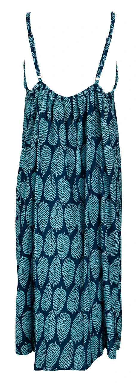 Napua Collection Sundress: Mango Leaves - Blue 2 Napua Collection Sundress: Mango Leaves - Blue - Image 2