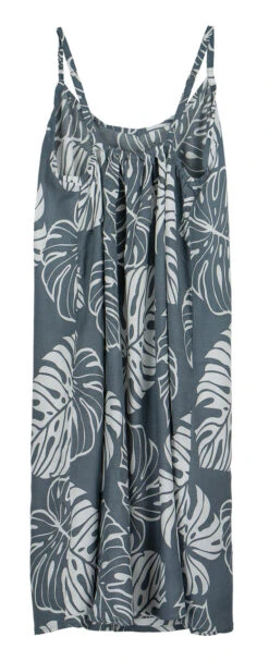 Napua Collection Sundress: Monstera Leaf - Gray W/ White -Fashion Clothing Store 44761 MO 1 1 1 1 Napua Sundress MonsteraLeafGrayWhite Flat Back 06170.1707853698