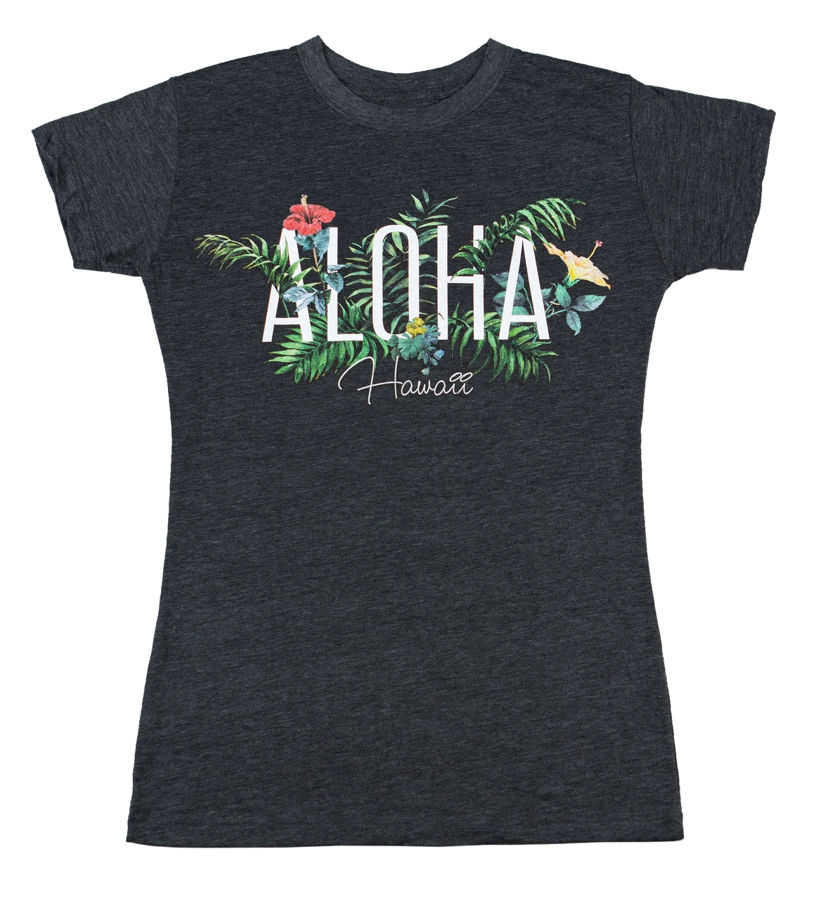 Island Girl® Surf Tee - Garden: Charcoal Heather 3 Island Girl® Surf Tee - Garden: Charcoal Heather - Image 3