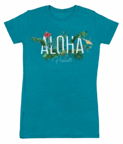 Island Girl® Surf Tee - Garden: Turquoise Heather