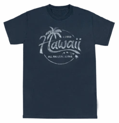 Vintage Dyed Tee - Natural Aloha: Dark Blue