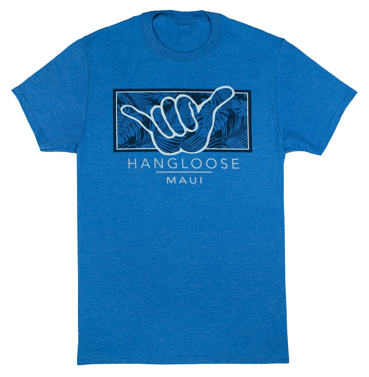 Crew Neck Tee - MAUI Hangloose Frame: Royal Heather 1 Crew Neck Tee - MAUI Hangloose Frame: Royal Heather