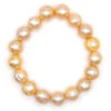 Freshwater Pearl Bracelet - Large: Coral