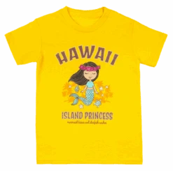 Hawaiian Performance Surfwear® Child's Tee - Mermaid: Yellow
