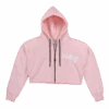 Robin Ruth® Cropped Sweatshirt Hoodie Zip Up - Kanaka Aloha: Dusty Rose