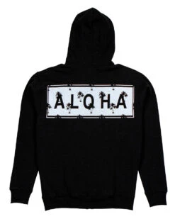 Robin Ruth® Sweatshirt Hoodie Zip Up - Kanaka Aloha: Black -Fashion Clothing Store 54975 RRSweatshirtHoodie KanakaAloha Black Back 57249.1706663981