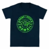 Hawaiian Performance Surfwear® Child's Tee - NEON Shaka Brah: Navy W/ Neon Green
