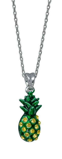 Island Crystal Charm Necklace -Fashion Clothing Store 63903 ICNecklace Pineapple s20 45783.1594340843.1280.1280 63889.1705712334