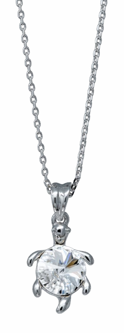 Turtle With Crystal Necklace