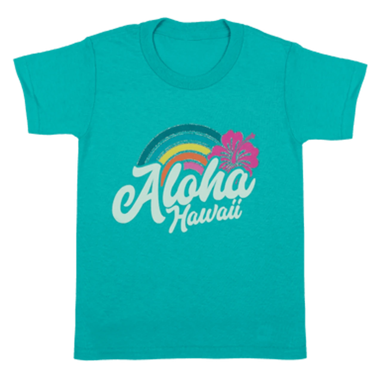 Hawaiian Performance Surfwear® Child's Tee - Rainbow: Ocean Blue 1 Hawaiian Performance Surfwear® Child's Tee - Rainbow: Ocean Blue