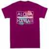 Ladies Crew Neck Tee - Pualani: Berry