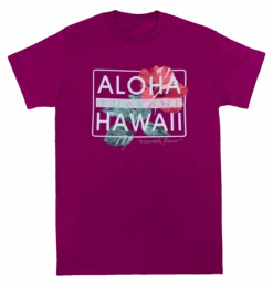 Ladies Crew Neck Tee - Pualani: Berry