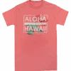 Ladies Crew Neck Tee - Pualani: Coral