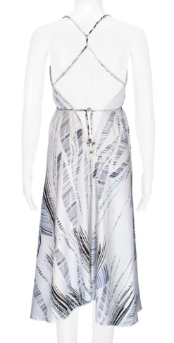 Robin Ruth® Maxi Dress: Hibiscus Canvas 20 Robin Ruth® Maxi Dress: Hibiscus Canvas -Fashion Clothing Store 68484 RRMaxiDress Halter HibiscusCanvas Model Back 26735.1689792824