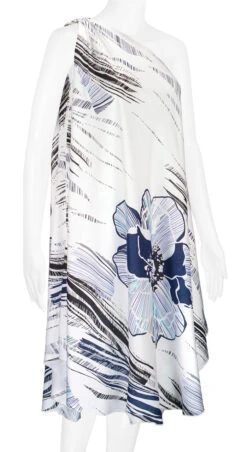 Robin Ruth® Maxi Dress: Hibiscus Canvas 23 Robin Ruth® Maxi Dress: Hibiscus Canvas -Fashion Clothing Store 68484 RRMaxiDress Shoulder HibiscusCanvas Model RightView 63148.1689792824