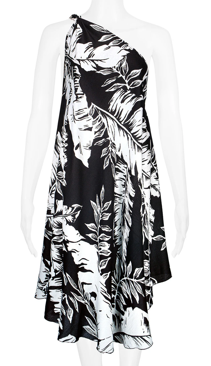 Robin Ruth® Maxi Dress: Monochrome Leaf 5 Robin Ruth® Maxi Dress: Monochrome Leaf - Image 5