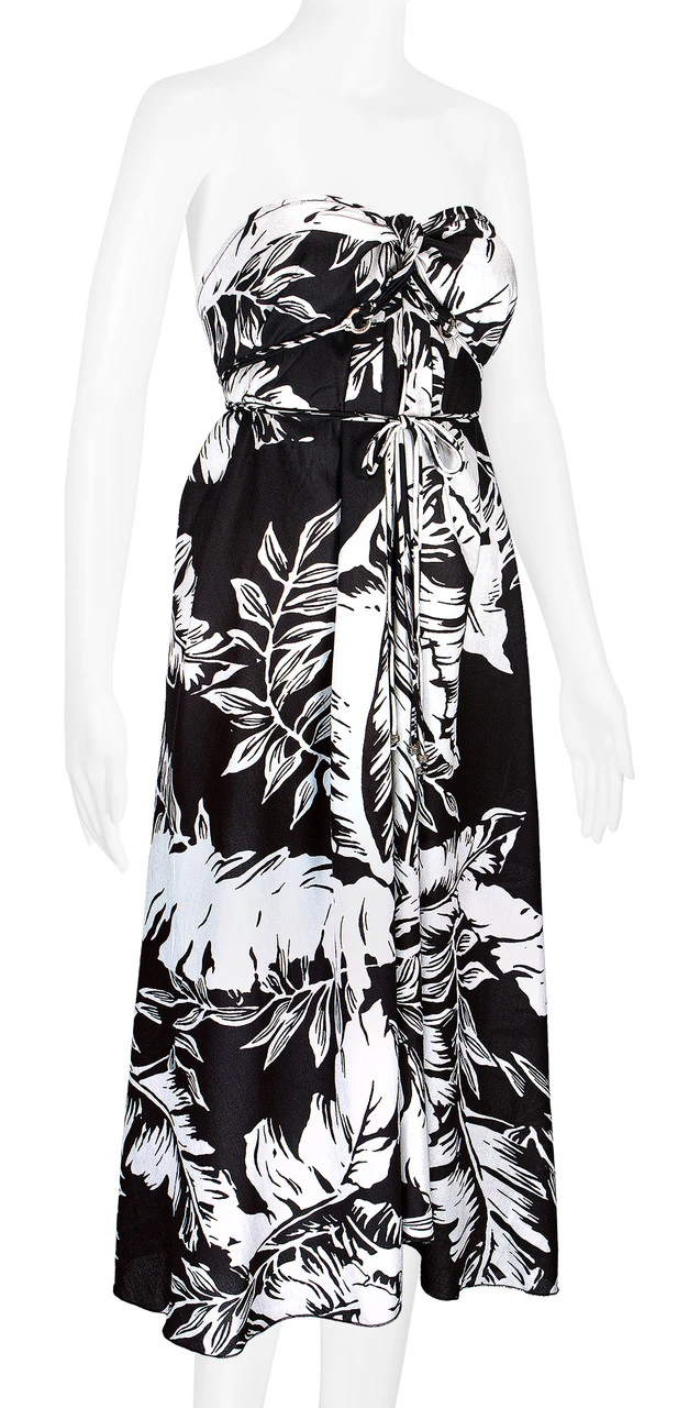 Robin Ruth® Maxi Dress: Monochrome Leaf 11 Robin Ruth® Maxi Dress: Monochrome Leaf - Image 11