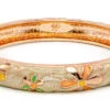 Medium Island Bangle - Flower Design: Cream