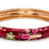 Medium Island Bangle - Flower Design: Red