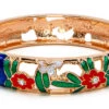 Large Island Bangle - Flower Design: Royal Blue