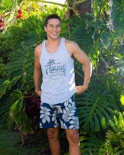 Men's TANK TOP - Natural Aloha: Grey Heather