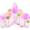 Painted Plumeria Trio Hair Clip: Light Purple