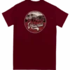 Crew Neck Tee - Hawaii Skyline: Red
