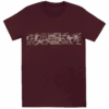 Vintage Dyed Tee - Retro Band: Maroon Heather