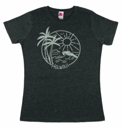 Island Girl® Surf Tee - Sun Surf: Charcoal Heather